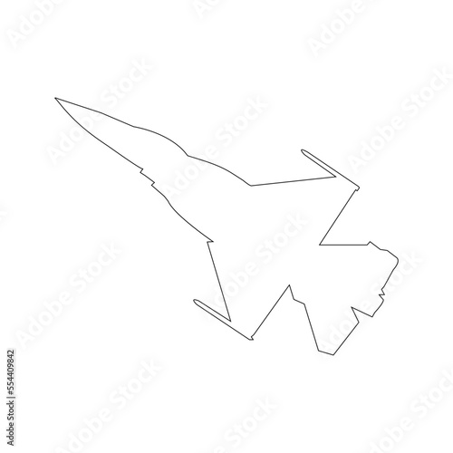 fighter plane icon vector