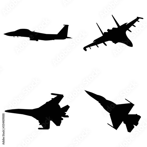 fighter plane icon vector
