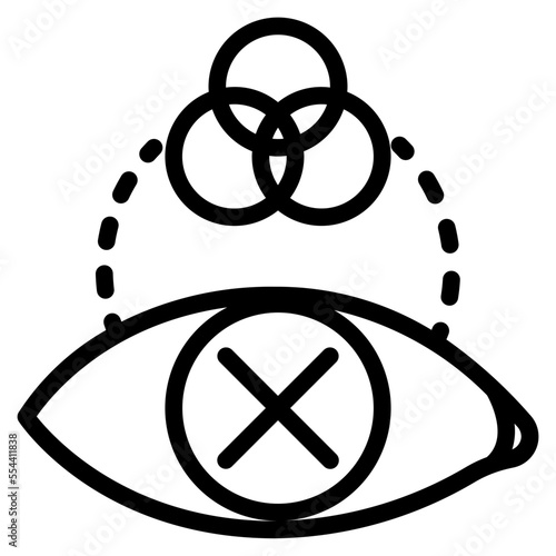 blindness line icon