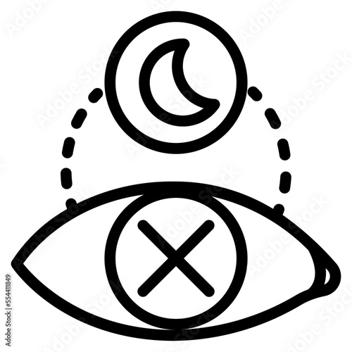 blindness line icon