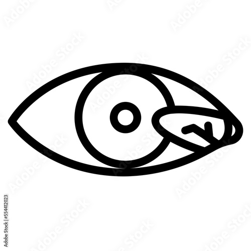 pterygium line icon