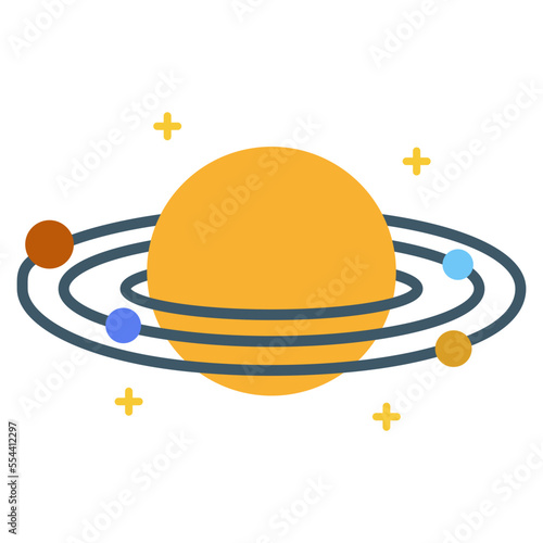 planetary space. astronomy icon