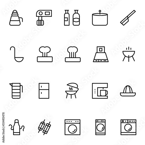 Outline icon for Kitchen & utensils