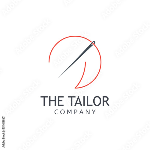 Vector illustration tailor logo template.