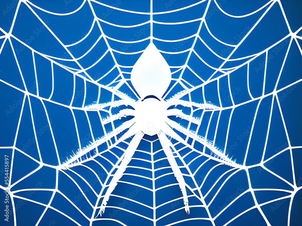 Obraz premium Generative AI,full frame shot of spider web