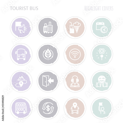 Typography, polygraphy thin line icons set. Printing, scanning, flexography, offset, roll paper, color palette, lamination, embossing. Highlights for stories. Vector illustration.