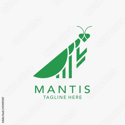 Mantis insect logo design