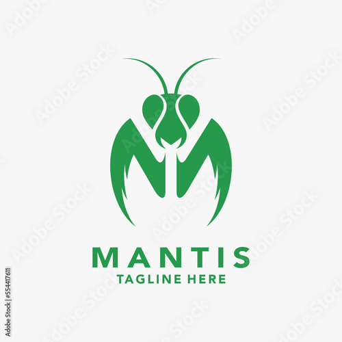 Mantis insect logo design
