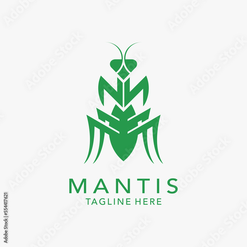 Mantis insect logo design