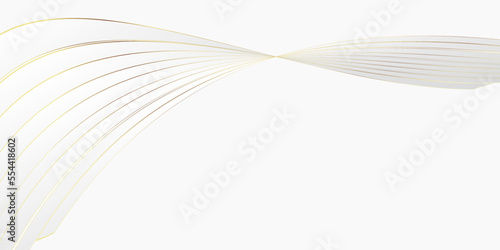 Soft light white with gold striped and lines abstract background with perspective.