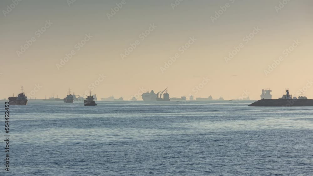 day time istanbul city port bay view panorama 4k timelapse turkey day time istanbul city port bay view panorama 4k timelapse turkey