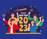 happy new year 2023 party celebration