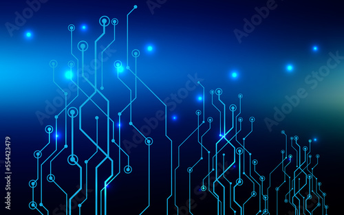  Vector wire line future digital network technology background