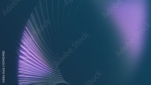 Blue lines in motion - abstract background