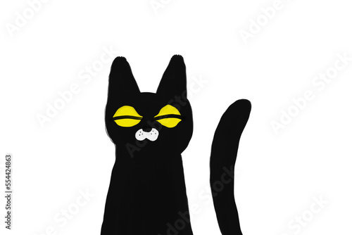 Fototapeta Naklejka Na Ścianę i Meble -  微笑む黒猫