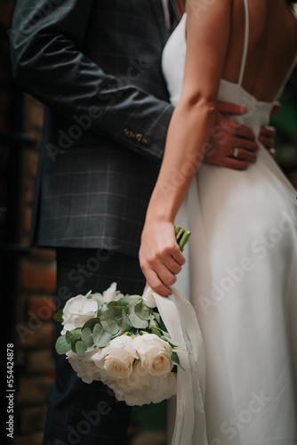 wedding bouquet in bride's hand