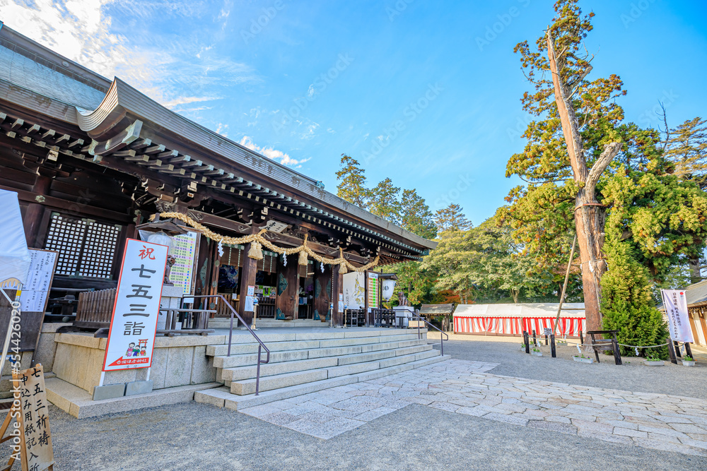 秋の吉備津彦神社　岡山県岡山市　Kibitsuhiko Shrine in Autumn. Okayama Prefecture, Okayama City.