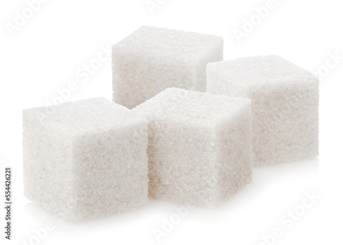Sugar cubes, isolated on white background