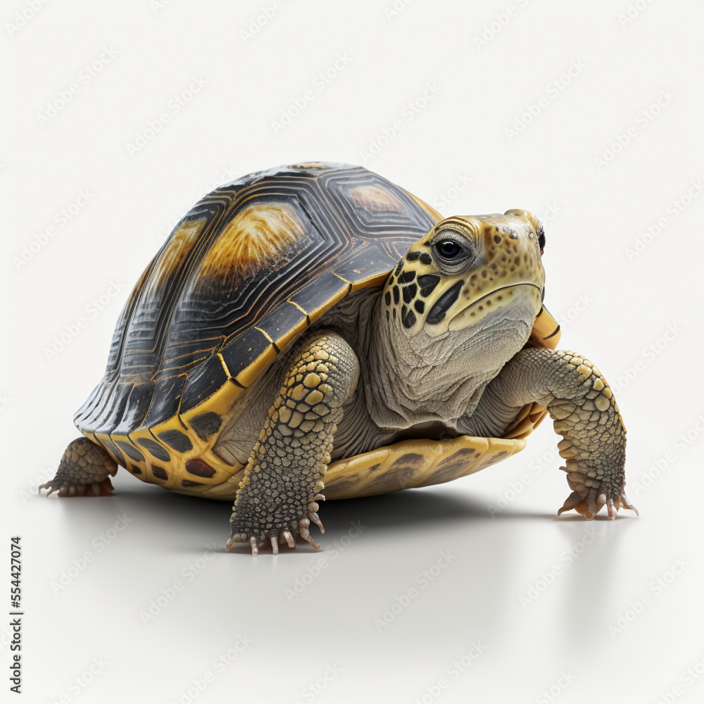 Obraz premium Turtle on white background - Generated by Generative AI