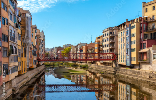 Colorful houses in Girona,  Catalonia,  Spain © M.studio