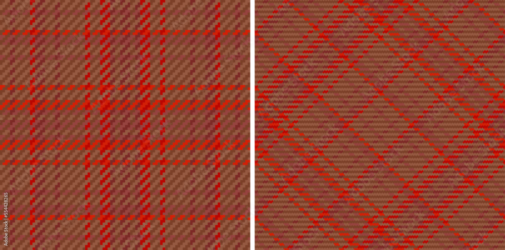 Fototapeta premium Vector texture fabric. Background pattern textile. Tartan check plaid seamless.