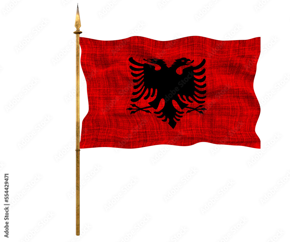 National flag of Albania. Background with flag of Albania National flag of Albania. Background with flag of Albania