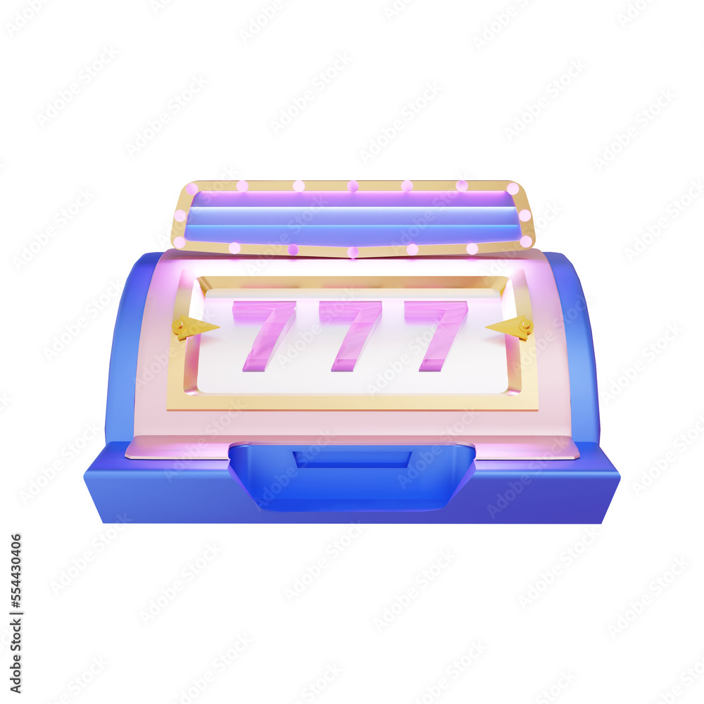 Casino slots winner fortune of luck 777 3d rendering illustration Casino slots winner fortune of luck 777 3d rendering illustration