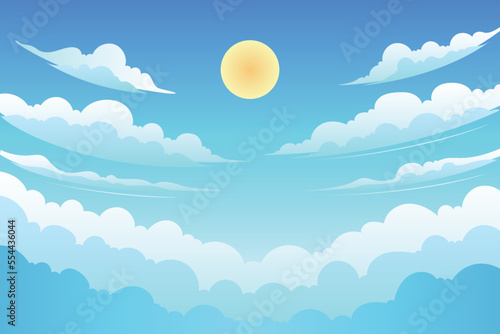 sky cloud background clouds vector sun illustration nature summer light blue weather day  cloudy design, cloudscape landscape sunny wallpaper