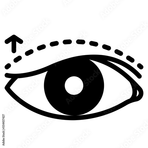 eyelid glyph icon