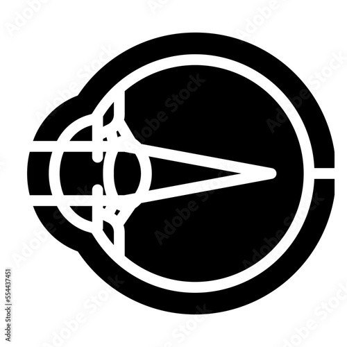 myopia glyph icon