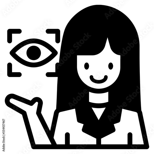 optometrist glyph icon