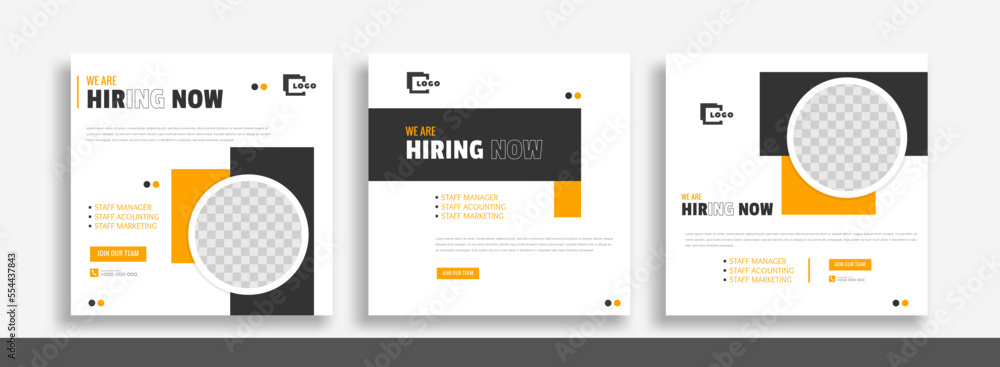 We are hiring job vacancy social media post banner design template. We are hiring job vacancy square web banner design. We are hiring job vacancy social media post banner design template. We are hiring job vacancy square web banner design.