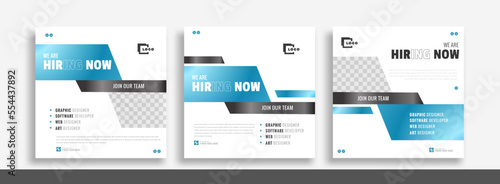 We are hiring job vacancy social media post banner design template. We are hiring job vacancy square web banner design.	
