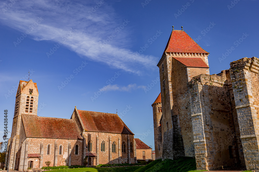 Fototapeta premium exteriors of castle of Blandy les tours, france