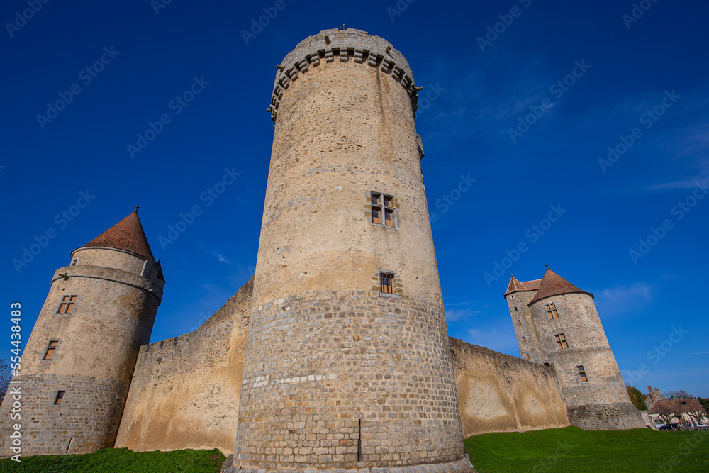 exteriors of castle of Blandy les tours, france