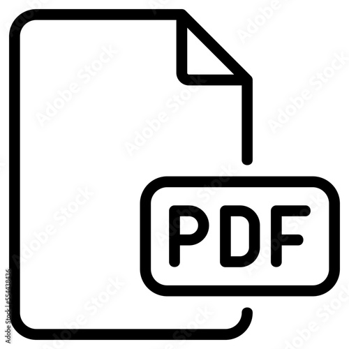 pdf line icon