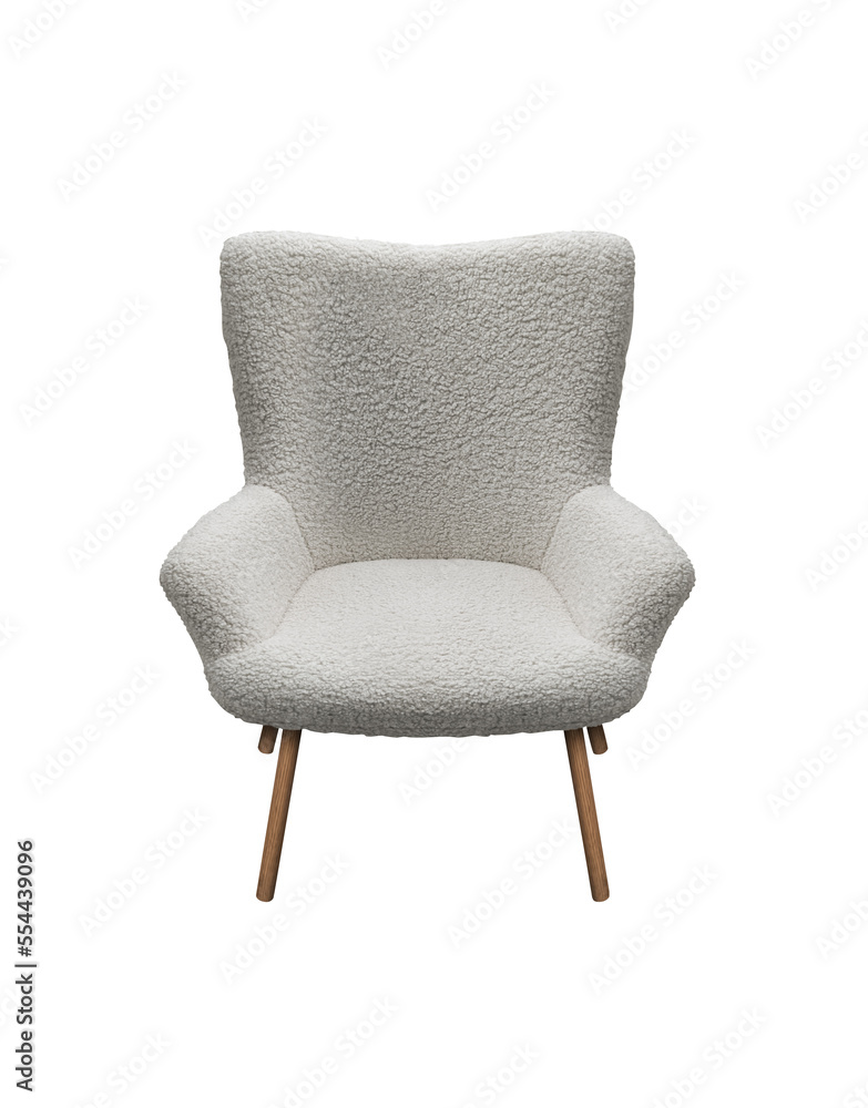 Fototapeta premium White modern chair isolated on a transparent background