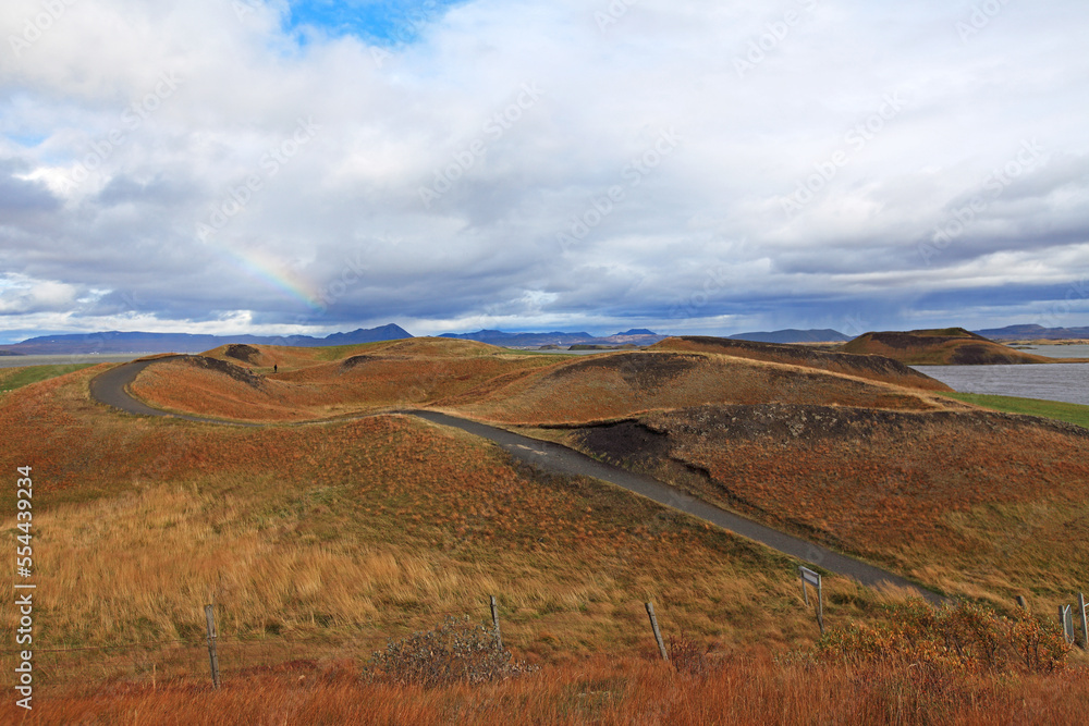 Skutustadagigar pseudo craters near Myvatn lake, Iceland Skutustadagigar pseudo craters near Myvatn lake, Iceland