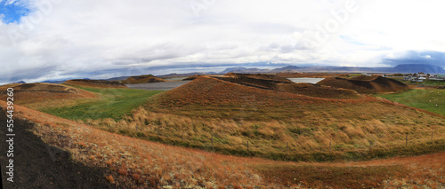 Skutustadagigar pseudo craters near Myvatn lake, Iceland