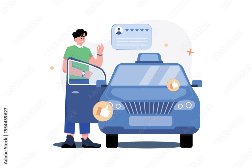 Young Boy Giving Feedback On The Car Service Young Boy Giving Feedback On The Car Service