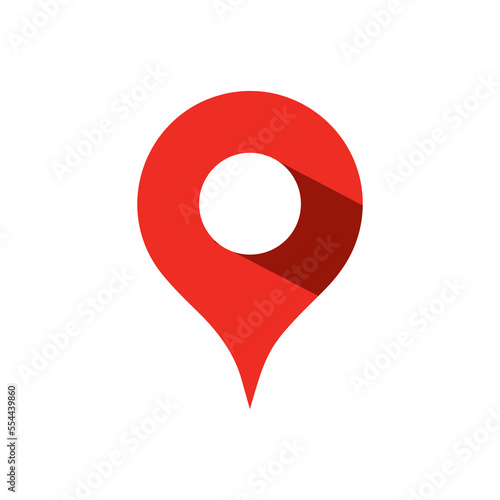 Red map pin location icons. Modern map markers .Vector illustration on a white background