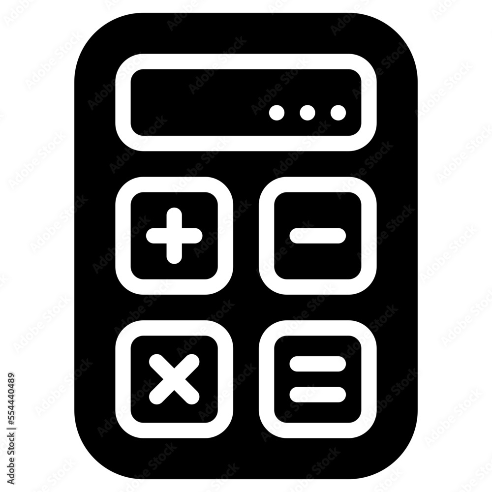 calculator glyph icon calculator glyph icon
