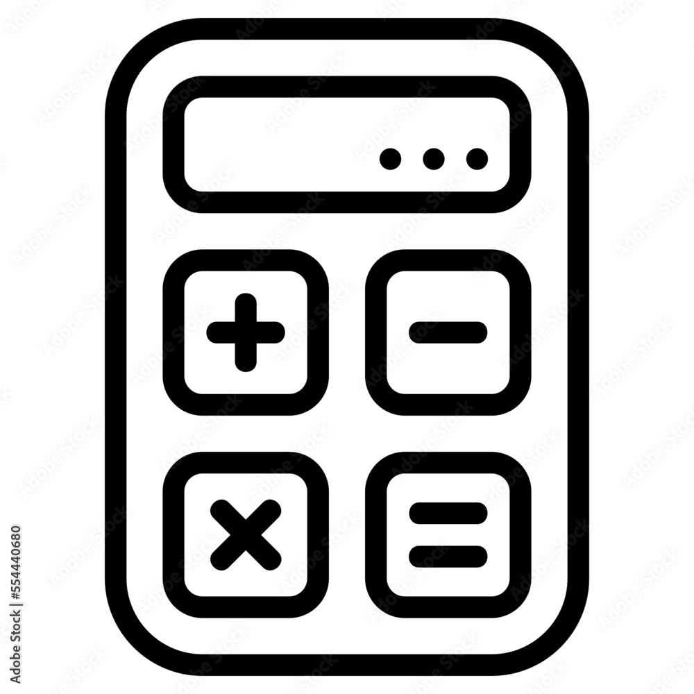 calculator line icon calculator line icon