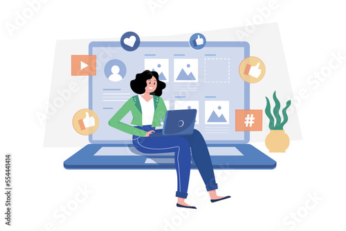 Blogger Doing Content Management