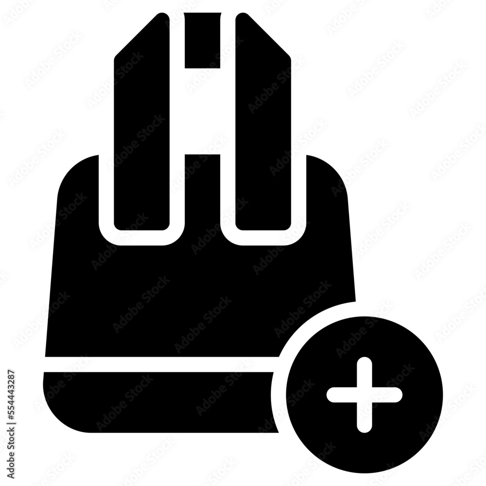 Fototapeta premium shopping bag glyph icon