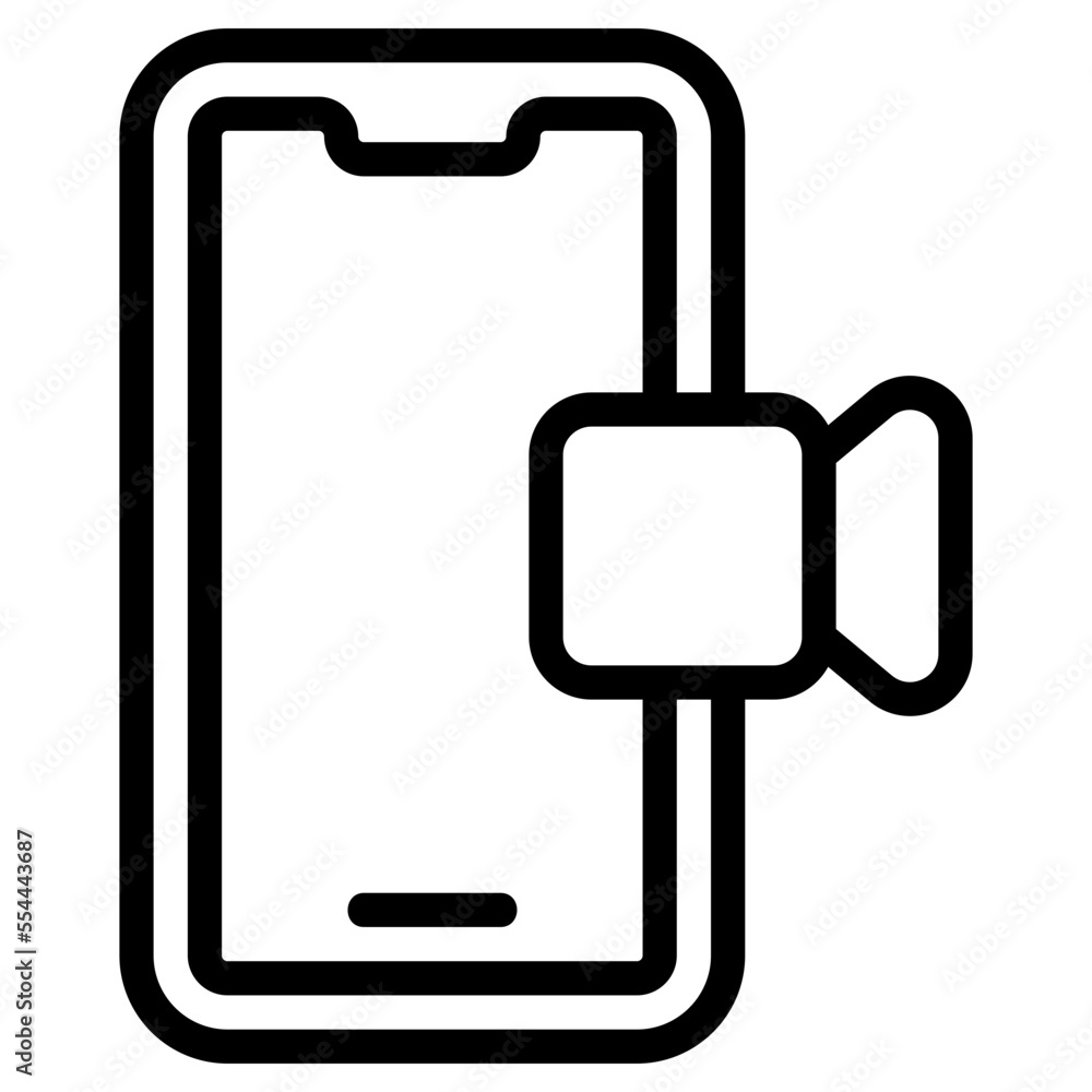 video call line icon video call line icon