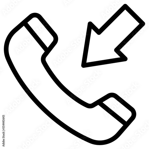 incoming call line icon
