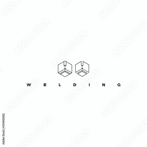 
illustration consisting of an image of a welded structure in the form of a symbol or logo