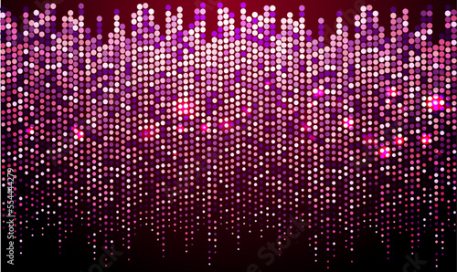 Purple glamorous background with sequins and sequins.