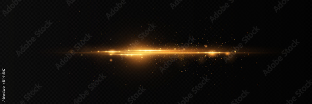 Fototapeta premium Golden light vectors.Bright gold star.Light flash.Gold glitter.